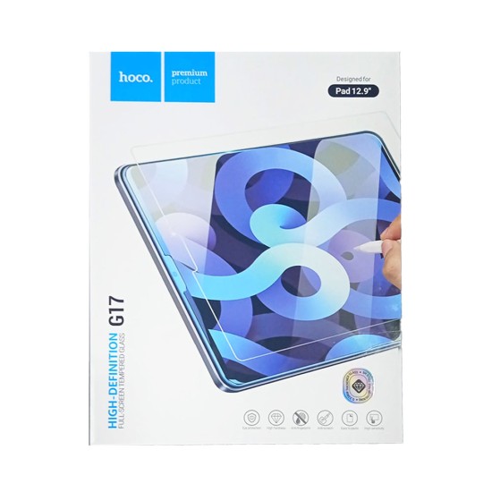 Hoco Full Screen HD Tempered Glass G17 for Apple iPad 12.9" Transparent